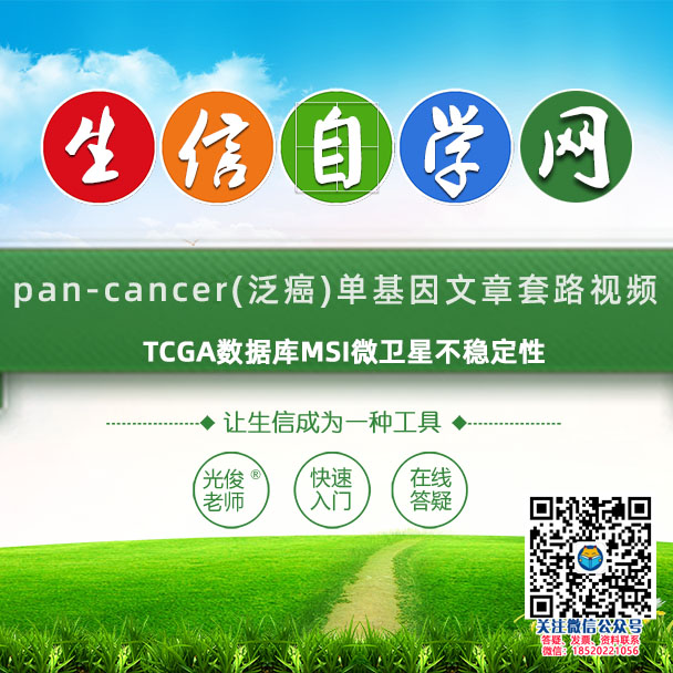 pan-cancer(泛癌)单基因生信视频(TCGA数据库MSI微卫星不稳定性)