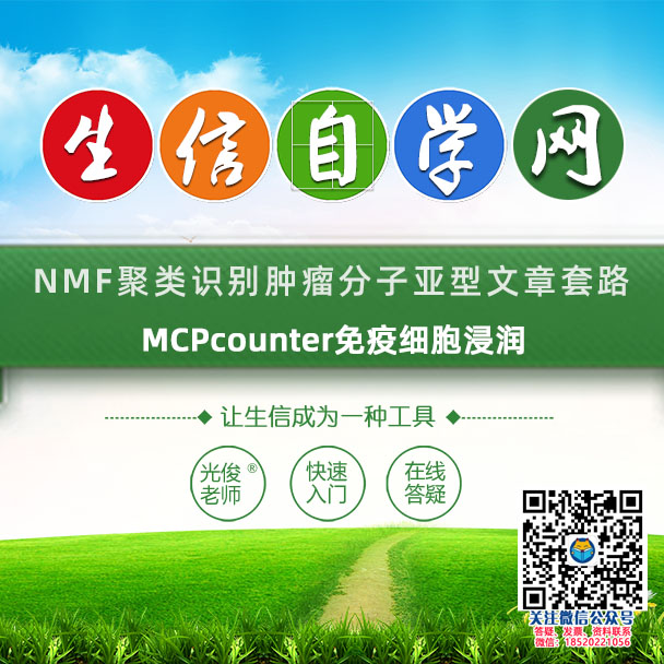 NMF聚类识别肿瘤分子亚型文章套路(MCPcounter免疫细胞浸润)